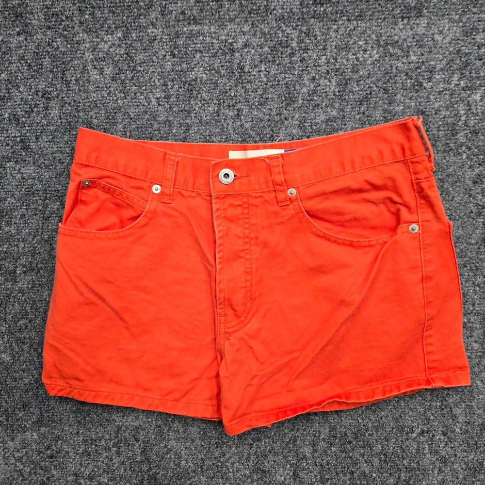Vintage Gap Jeans Orange Denim Shorts Womens Size 6 29W Button Fly 100% Cotton